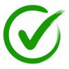 approval symbol is a check mark in a circle, drawn by hand, vector green sign OK approval or development checklist. personal choice mark